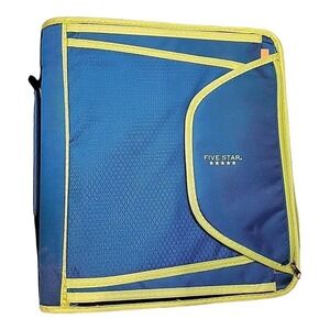 Five Star Zipper Binder 3 Ring, 2 Inch‎ Capacity, Blue